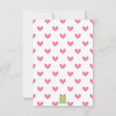 Carte De Remerciements Pickleball rose et vert Paddle Monogram Crest (Dos)