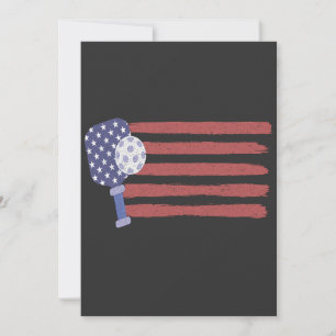 Carte De Remerciements Pickleball US Drapeau Pickleball Américain Patriot