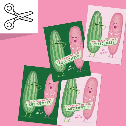 Carte De Remerciements Pickled Pink Classroom Valentine's Day Card