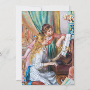 Carte De Remerciements Pierre Auguste Renoir - Jeunes filles au piano