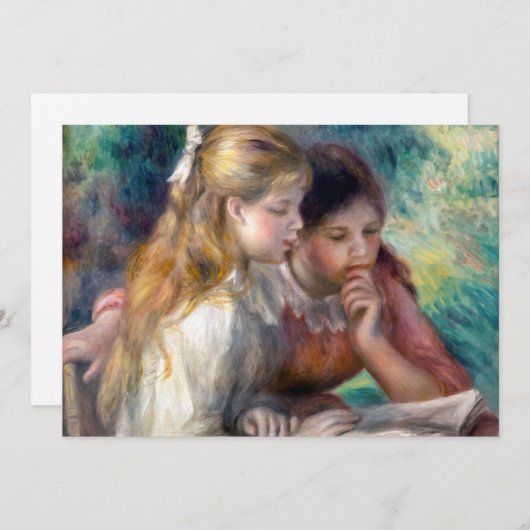 Carte De Remerciements Pierre-Auguste Renoir - Lecture (Devant / Derrière)