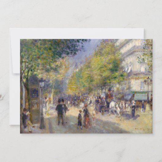Carte De Remerciements Pierre-Auguste Renoir - Paris, Grands Boulevards (Devant)