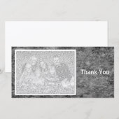 Carte De Remerciements Pierre grise (Devant / Derrière)