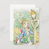 Carte De Remerciements « Pierre Lapin mange une carotte » par Beatrix Pot (Devant / Derrière)