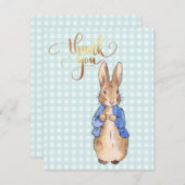 Carte De Remerciements Pierre le lapin (Devant / Derrière)