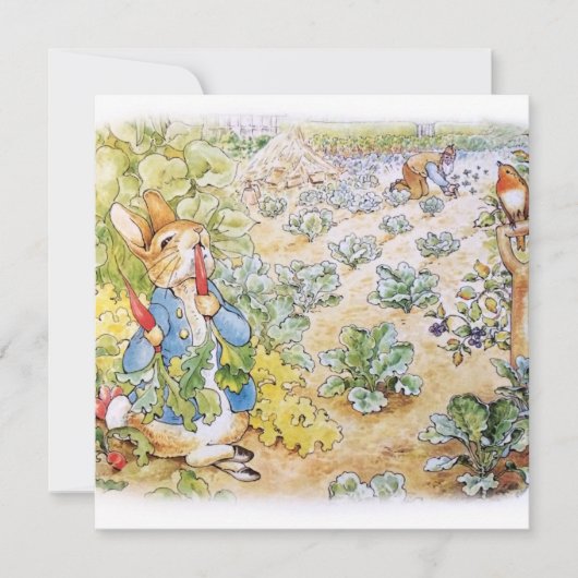 Carte De Remerciements Pierre le Lapin   (Devant)