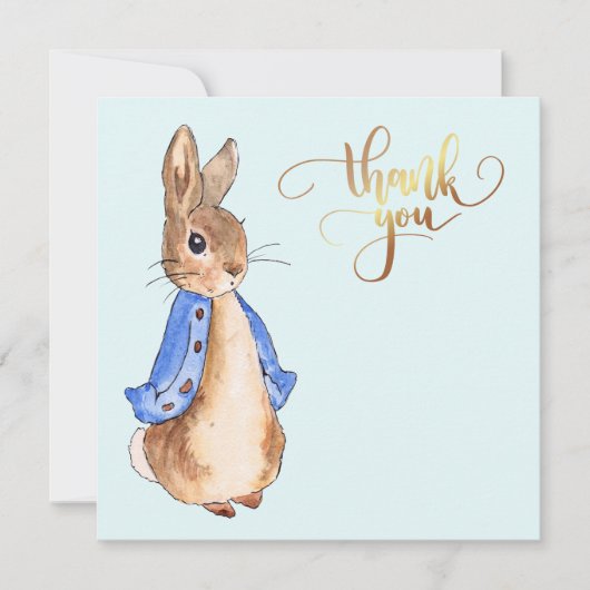 Carte De Remerciements Pierre le Lapin (Devant)