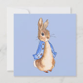 Carte De Remerciements Pierre le lapin fond bleu    (Devant)