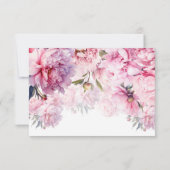 Carte De Remerciements Pies roses fête d'anniversaire aquarelle (Dos)