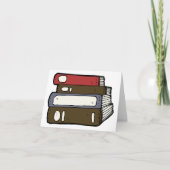 Carte De Remerciements Pile D'Anciens Livres (Devant)