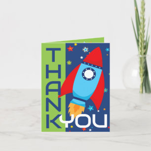 Carte De Remerciements Piles de Remerciement de Rocket Space