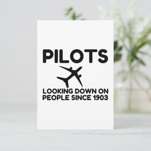 Carte De Remerciements Pilote (Debout devant)