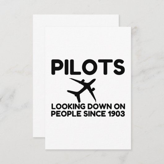 Carte De Remerciements Pilote (Devant / Derrière)