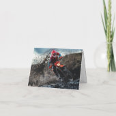 Carte De Remerciements Pilote de vélo droit jetez l'oreiller (Dos)