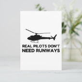 Carte De Remerciements PILOTES D'Hélicoptères (Debout devant)