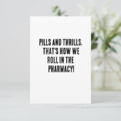 Carte De Remerciements Pilules et sensations fortes, c'est comme ça qu'on (Debout devant)