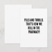 Carte De Remerciements Pilules et sensations fortes, c'est comme ça qu'on (Devant / Derrière)