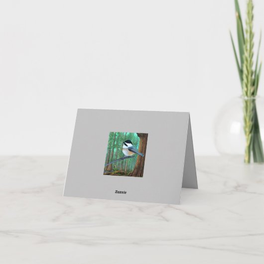 Carte De Remerciements Pin À feuillage persistant rustique (Dos)