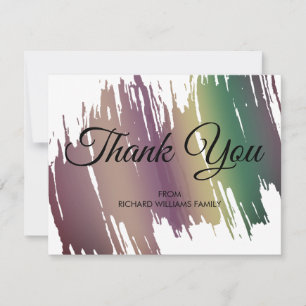 Carte De Remerciements Pinceau Aquarelle Remerciement de Mariage