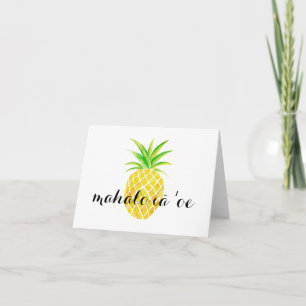 Carte De Remerciements Pineapple Watercolor