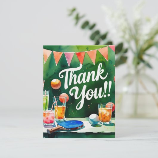 Carte De Remerciements Ping (Debout devant)