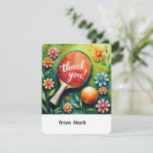 Carte De Remerciements Ping (Debout devant)