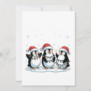Carte De Remerciements Pingouin mignon portant le chapeau de Noël Xmas Pi