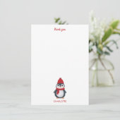 Carte De Remerciements Pingouins mignons Oiseaux d'hiver Noël arctique (Debout devant)