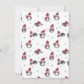 Carte De Remerciements Pingouins mignons Oiseaux d'hiver Noël arctique (Dos)