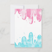 Carte De Remerciements Pink and Blue Ice Cream Svela Party (Dos)