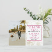 Carte De Remerciements Pink Aruba (Debout devant)