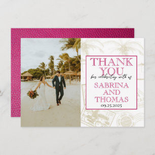 Carte De Remerciements Pink Aruba