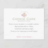 Carte De Remerciements Pink Baking Utensils Cookie Care Instructions (Devant)