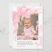 Carte De Remerciements Pink Bow (Devant)