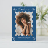 Carte De Remerciements Pink Bow (Debout devant)