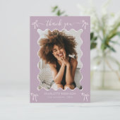 Carte De Remerciements Pink Bow (Debout devant)
