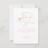 Carte De Remerciements Pink Bow Baptism Thank You Photo Card (Devant)