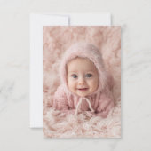 Carte De Remerciements Pink Bow Baptism Thank You Photo Card (Dos)
