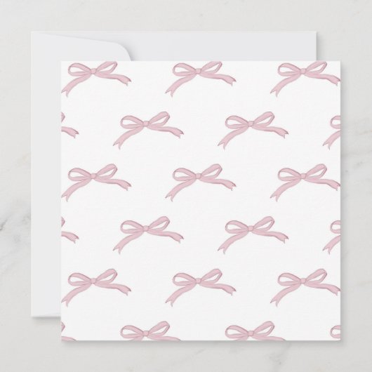 Carte De Remerciements Pink Bow Garland Enveloppe Liner (Dos)
