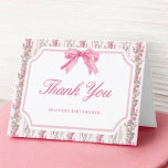 Carte De Remerciements Pink Bow Love Shack Girl Baby shower<br><div class="desc">Pink Bow Love Shack Girly Baby shower plié Carte de remerciements</div>