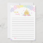 Carte De Remerciements Pink Castle Princess Time Capsule Note Card (Devant)