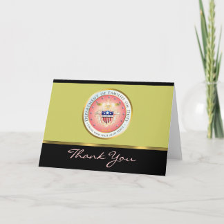 Carte De Remerciements Pink Families on Duty Seal Customize