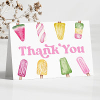 Pink Green Yellow Retro Popsicle fête d'anniversai