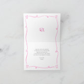 Carte De Remerciements Pink Hand Drawn Doodle Style Graduation White Fun (Intérieur)