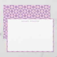 Pink Lavender Purple Flower Check personnalisé