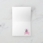 Carte De Remerciements Pink Puppy Dog (Intérieur)