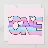 Carte De Remerciements Pink Purple Ombre Grille Coeurs Premier anniversai (Dos)