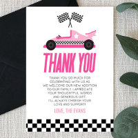 Pink Racecar Race Car Baby shower