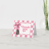 Carte De Remerciements Pink She's Ready to Pop Baby Shower (Devant)