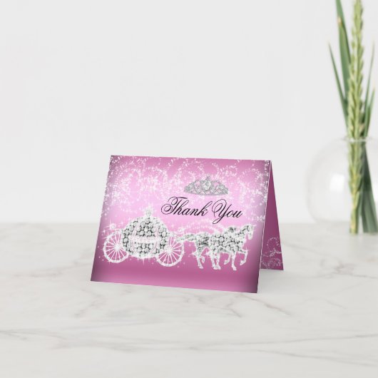 Carte De Remerciements Pink Sparkle (Devant)